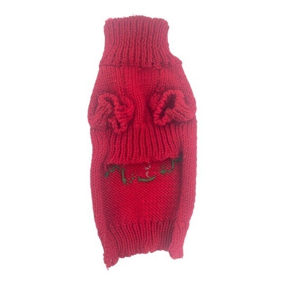 Noel Turtle Neck Dog‎ Sweater Sleeves Size Small Holiday Christmas Puppy Sweater - Picture 6 of 10